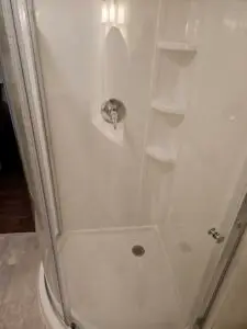 Curved Neo Angle Shower Installation in Sewell