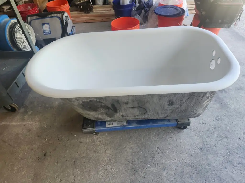 Clawfoot Tub Refinishing in Pitman — 1904 clawfoot tub restoration
